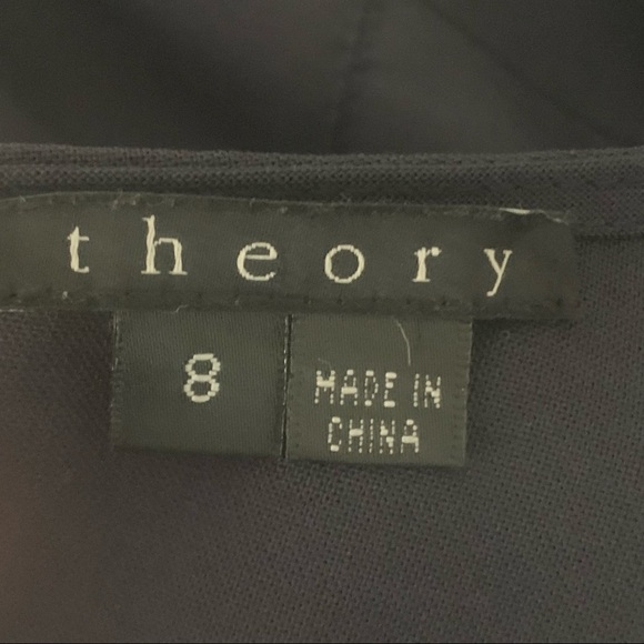 THEORY Kale B V-Neck Sheath Dress Wool Blend Midi Navy Blue Style 7011610R - Picture 2 of 16